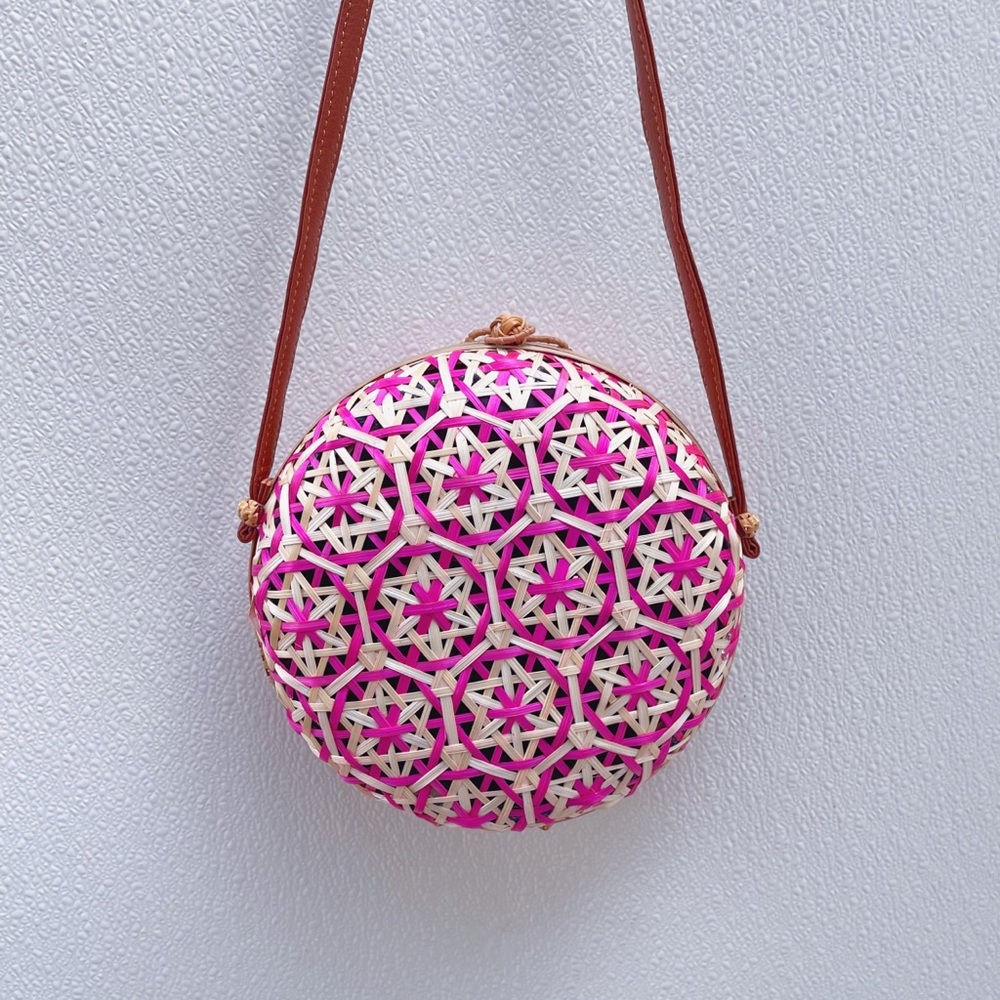 Wicker straw crossbody bag rattan summer purse - Picture 8 of 8